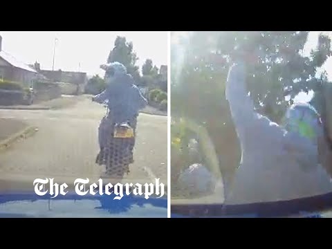 Pensioner knocks motorcyclist off bike in road rage incident