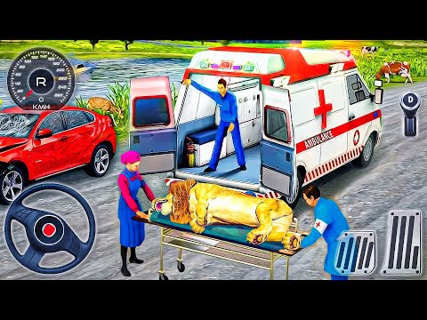 Animal Rescue Ambulance Simulator 2022 - Emergency Rescue Ambulance Driver - Android GamePlay