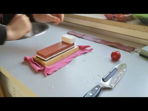 Abziehsteine Schleifstein Set für Messer, Richtig scharfe Messer in kurzer Zeit