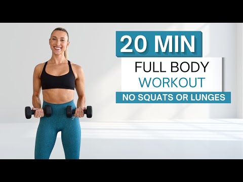 20 min FULL BODY DUMBBELL WORKOUT | No Squats No Lunges | Knee Friendly | Beg / Int Level