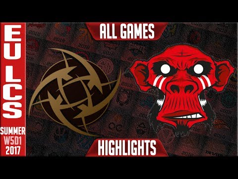 NIP vs MM Highlights ALL GAMES | EU LCS Week 5 Summer 2017 Highlights | NIP vs Mysterious Monkeys