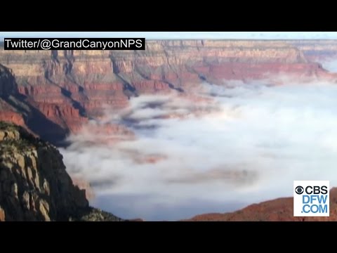 Clouds Lap Along The Shores Of The Grand Canyon Like Ocean Waves