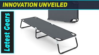 Amazing GYMAX Folding Camping Cot: Instant Sleep Anywhere!