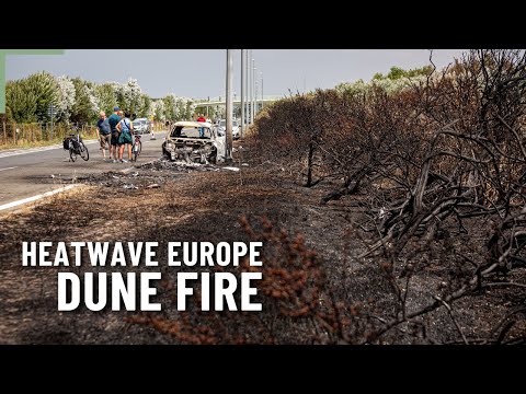 Extreme weather causes fire | Duinbrand De Haan, Belgium