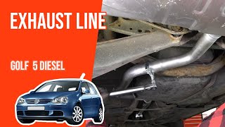 Youtube thumbnail of video "How to replace the  Exhaust Line Golf 5 1.9 TDI 💨"
