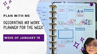 Plan With Me: Decorating My Work Planner | Week of January 19th