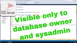 SQL Database Visibility