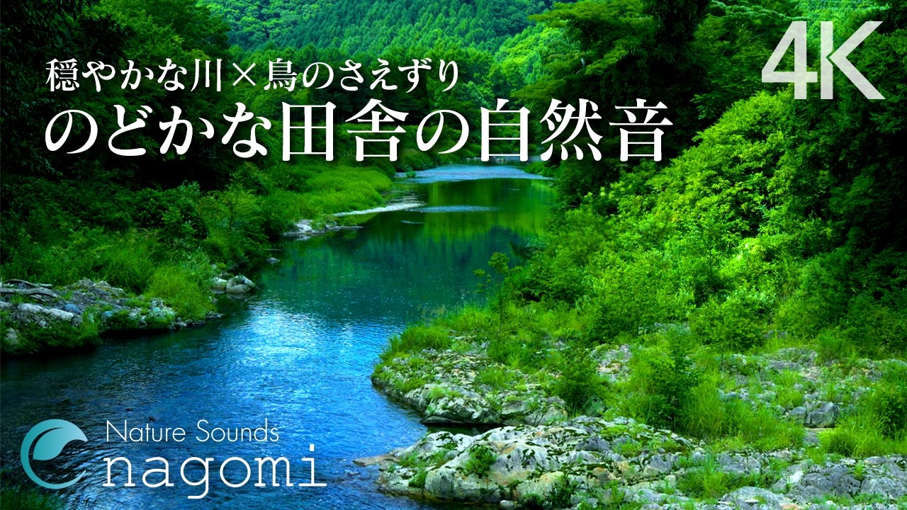 【自然音ASMR】のどかな田舎の優しい自然の音〜川のせせらぎ・鳥のさえずり｜癒し・リラックス・睡眠・疲労回復