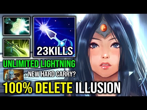 How to Hard Carry Mirana 100% Lightning Max Attack Speed Vs PL Illusion Army Dota 2