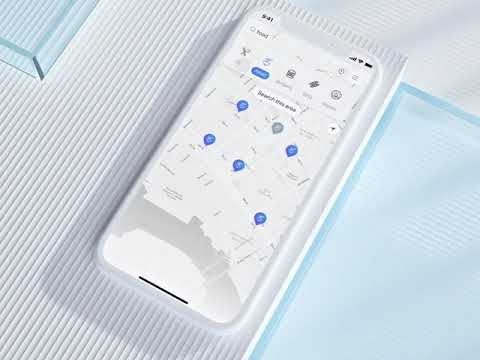 Design Inspiration - Mobile App Food Ordering Map