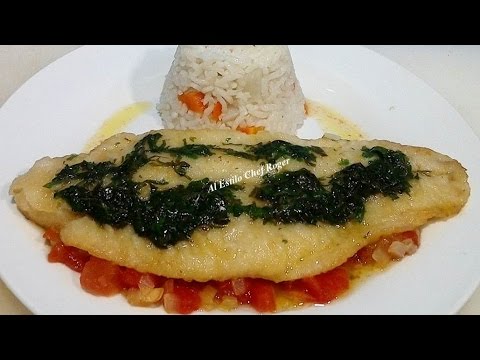 como hacer PESCADO AL CILANTRO, Receta de PESCADO A LA MEXICANA, #395, Video