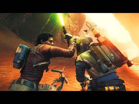 Boba Fett & Bode Amazing Speeder Chase Scene - Star Wars Jedi Survivor 2023
