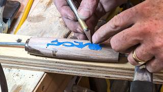 Adam Savage Makes a Sword Handle With Wood Inlay!