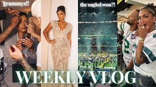 WEEKLY VLOG ♡ (come with me to the GRAMMYS and the SUPERBOWL??! this vlog is actually insane.)