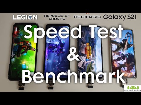 Legion 2 vs Rog 5 vs RedMagic 6R vs Galaxy S21 - Speed Test & Benchmark