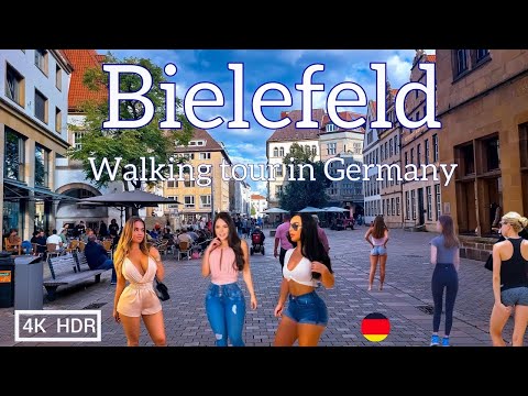 Bielefeld,Germany/ Walking tour Bielefeld city in Germany 4k HDR