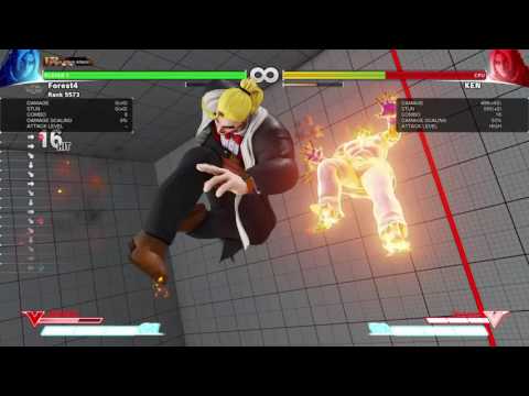 Ken Combos Max Damage Corner VS Non Cornered All Resources SFVS2