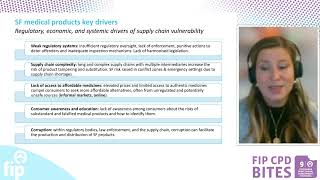 The role of pharmacists in addressing substandard and falsified medical products