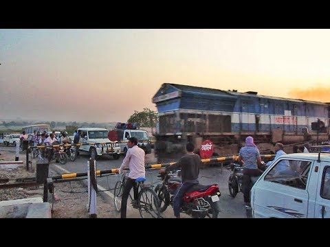 Diesel Trains at Level Crossing | Indian Railways