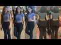 Ohh Teri Dhanshree Verma FlaunNts Her Huge Figur In Blue Top With Tight Black Gym Pant Airport