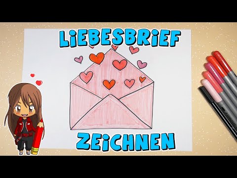 Liebesbrief einfach malen für Kinder | ab 6 Jahren | Malen mit Evi | deutsch