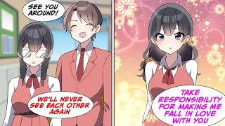 [Manga Dub] On our graduation, I saw the class president alone so I talked to her... Then.. [RomCom]