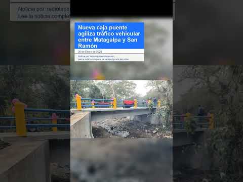 Nueva caja puente agiliza tráfico vehicular entre Matagalpa y San Ramón