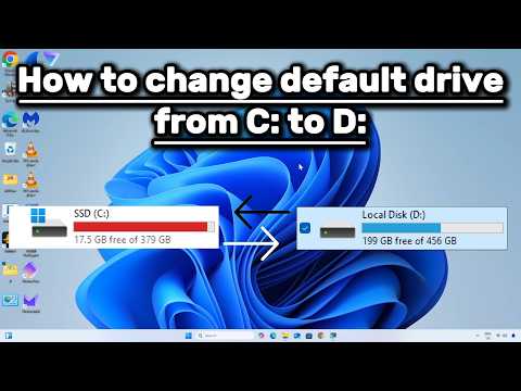 How To Change Default Drive From C to D  (Windows 10/11) | Boost Speed & Free Up Space! 🚀