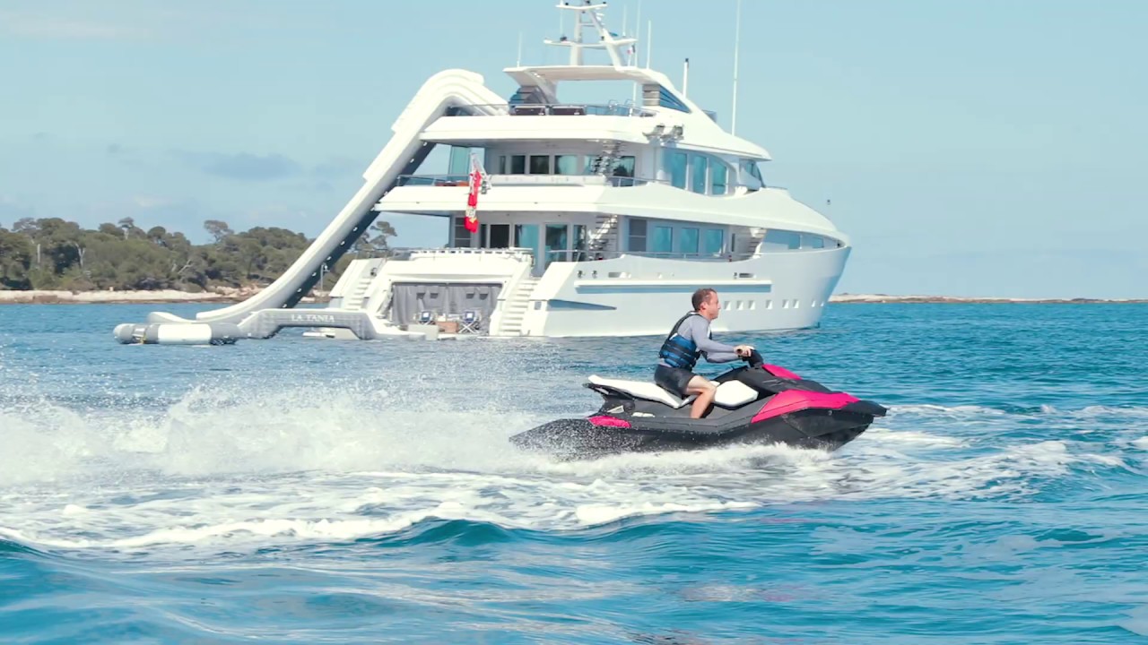 See the custom FunAir inflatables on superyacht La Tania