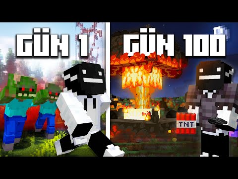 Minecraft PARAZİT SALGININDA 100 Gün Hayatta Kalmak... (TÜM HİKAYE)
