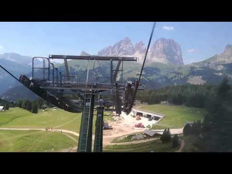 Discesa integrale cabinovia Agamatic "Pian Fratatces - Gherdecia" - Val di Fassa / Cableway