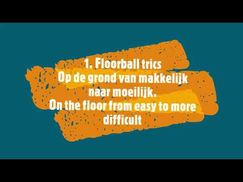 Floorball uitdaging 1 trics op de grond- Floor trics challange!
