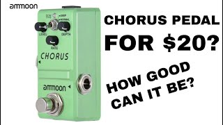 Video thumbnail for $20 Ammoon Chorus Pedal - Is It Any Good? MIDWEST EMO PEDAL DEMOS by brody h