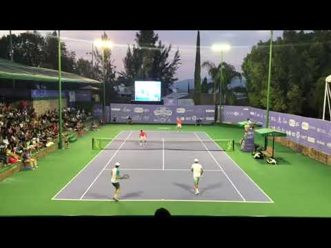 Sebastian Ofner and Lucas Miedler last point before win your first ATP doubles title