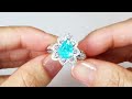 brazilian paraiba tourmaline ring at 2.96 carats by kat florence. kf07221