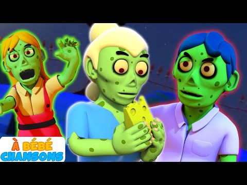 Roues d'halloween dans le bus- Zombie Family Wheels On The Bus | Chansons d'Halloween