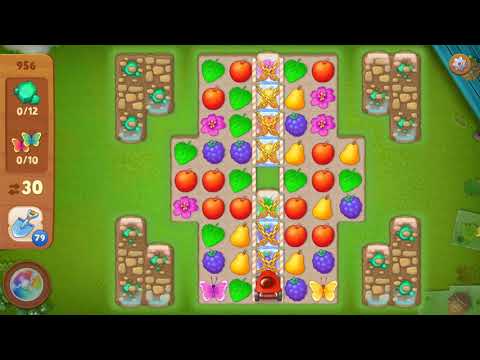 Gardenscapes Level 956 Walkthrough "No Boosters Used"