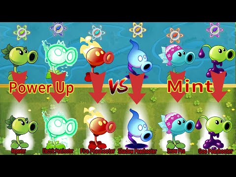 Pvz 2 Discovery - All Peashooters & Power Up Combo & Mint Combo Challenge - Which Combo Will Win ?