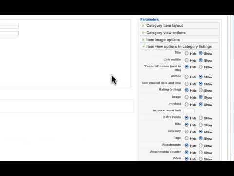 Joomla 1 5 Intermediate Lesson 15 Setting up a K2 Blog