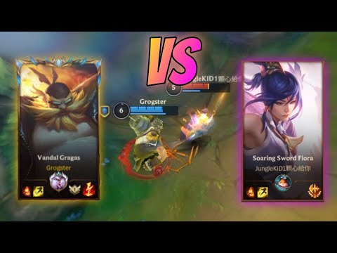 Top 1 Gragas Baron lane Gameplay against Fiora