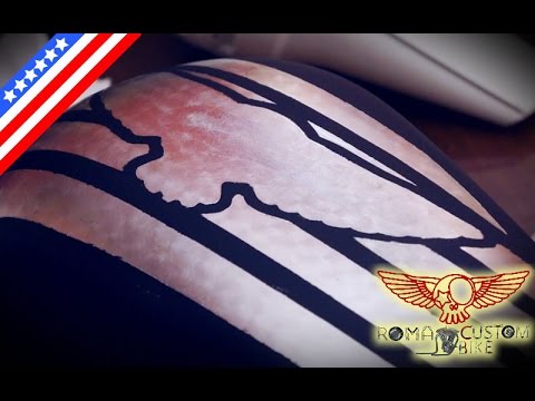 How to apply gold and silver leaf - DIY Tutorial - ep 17 - Roma Custom Bike