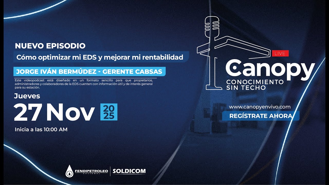 Entrevista CAB S.A.S en Canopy en Vivo - CEO explicando modelo de negocio para estaciones de servicio en Colombia