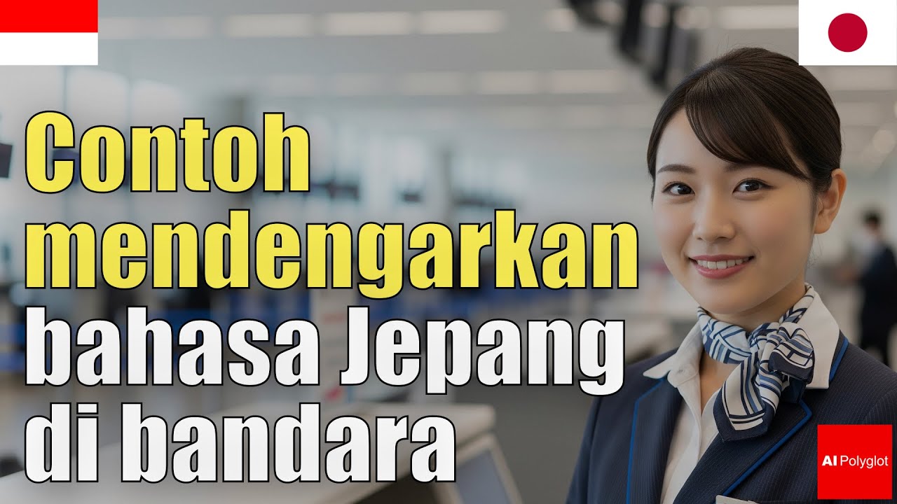 Contoh mendengarkan bahasa Jepang di bandara | ungkapan penting | dengan Hiragana episode artwork
