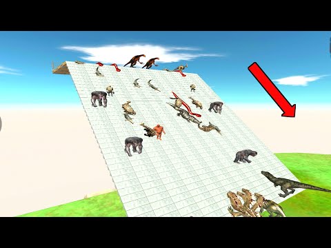 Slide And Fight।।Mix Faction Against Dinosaurs🦕।।Animal Revolt Battle Simulator।।ARBS।। #arbs