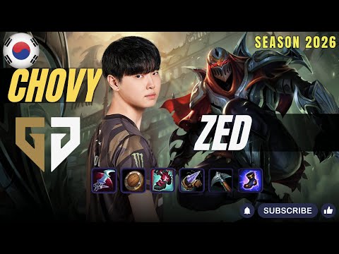 GEN Chovy ZED vs ZOE Mid - Patch 26.2 KR Ranked | lolrec
