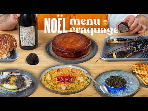 MON MENU CRAQUAGE POUR NOËL 🦞🍾🔥 Caviar, truffe, homard, Saint-Jacques & tatin - Menu 4/4
