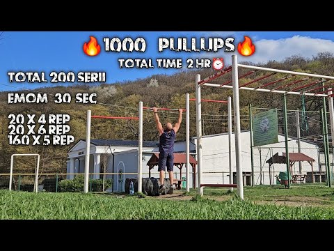 🔥Endurance Training EMOM 1000 PullUps 2 Hr🔥