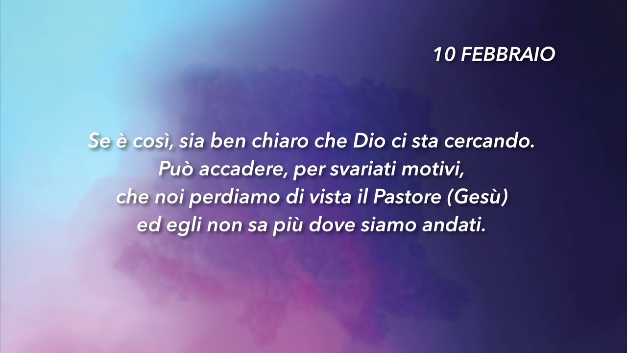 Meditazione Calendario "Parole di Vita" del 10 Febbraio 2019