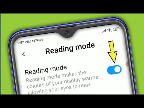 Redmi Xiaomi | Reading Mode Turn on In Mi Redmi Note 9