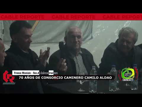 70 años Consorcio Caminero Camilo Aldao -  JUAN J, FABRI PRESIDENTE Y FRANCO MUNIAIN INFRAESTRUCTURA